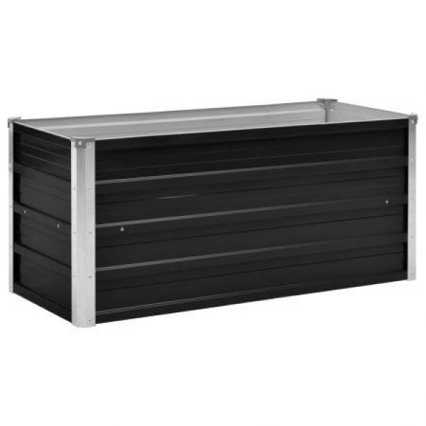 Garden Raised Bed Anthracite 100x40x45 Cm Galvanised Steel