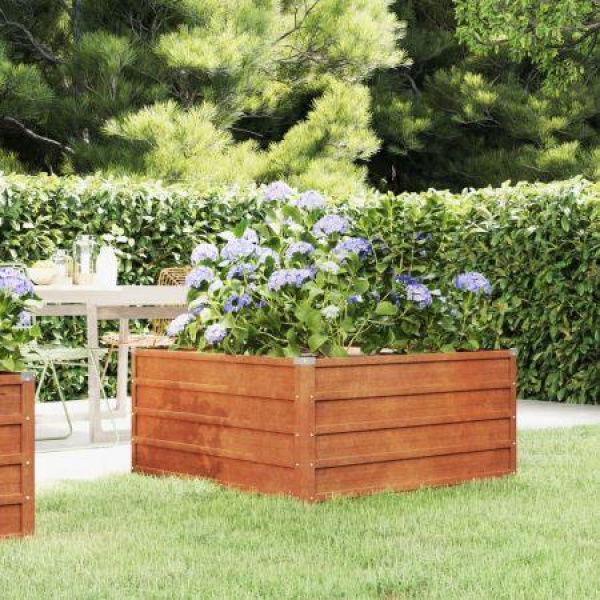 Garden Raised Bed Rusty 100x100x45 cm Corten Steel