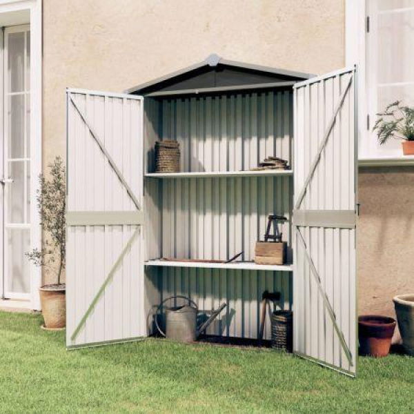 Garden Shed Anthracite 116x45x175 cm Galvanised Steel