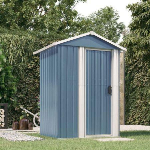 Garden Shed Gray 126x97.5x177 Cm Galvanized Steel