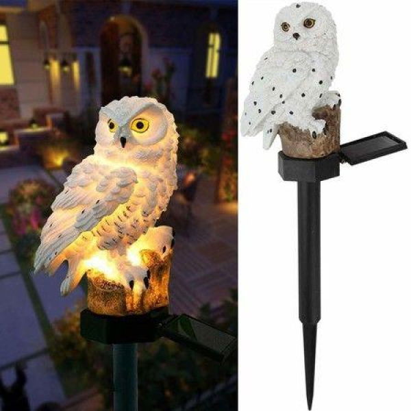 Garden Solar Lights Outdoor Decorative Resin Owl Solar LED Lights With Stake For Garden Lawn Pathway Yard Decortions