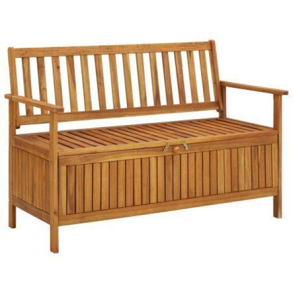 Garden Storage Bench 120 Cm Solid Acacia Wood