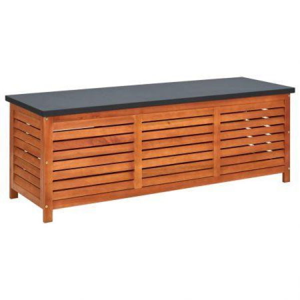 Garden Storage Box 150x50x55 Cm Solid Eucalyptus Wood