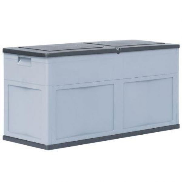 Garden Storage Box 320 L Grey Black