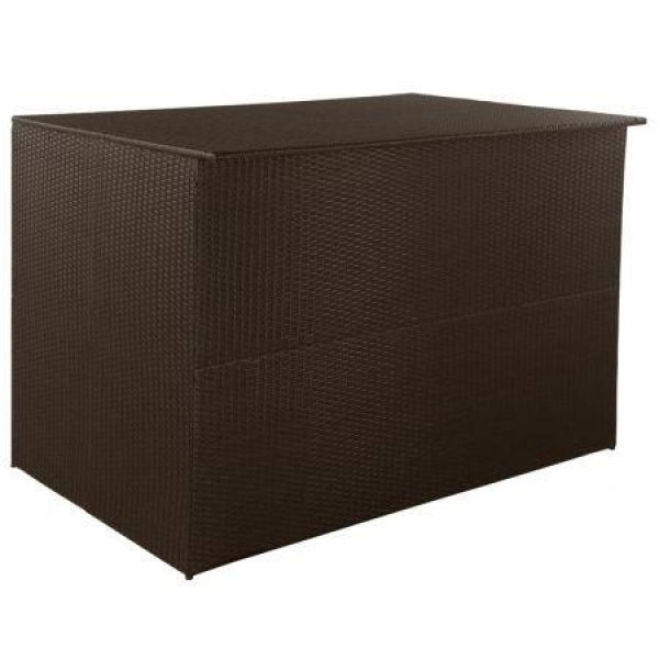 Garden Storage Box Brown 150x100x100 cm Poly Rattan