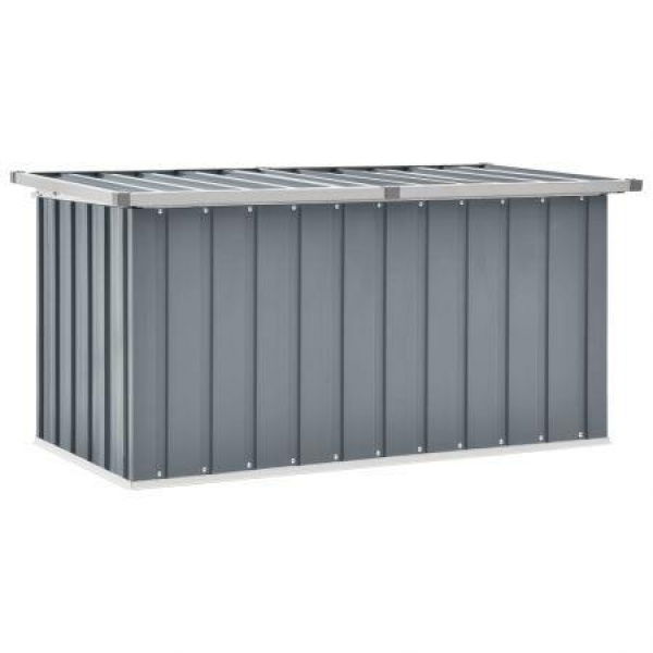 Garden Storage Box Grey 129x67x65 Cm