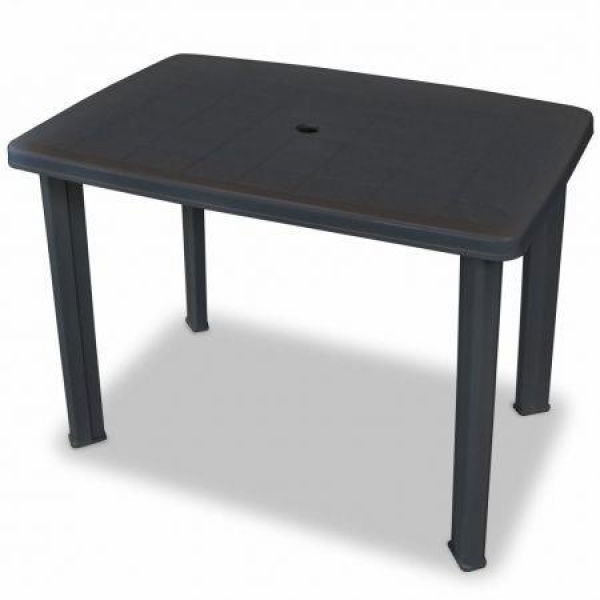 Garden Table 101x68x72 Cm Plastic Anthracite