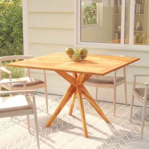 Garden Table 110x110x75 Cm Solid Wood Acacia