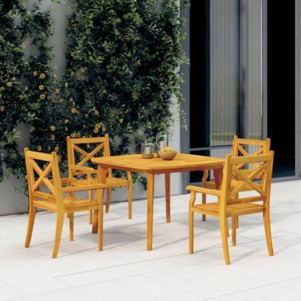 Garden Table 110x110x75 Cm Solid Wood Acacia