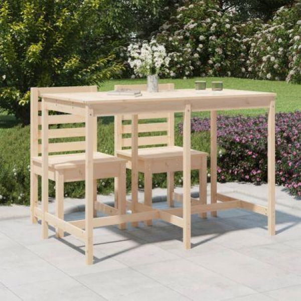 Garden Table 159.5x82.5x110 Cm Solid Wood Pine.