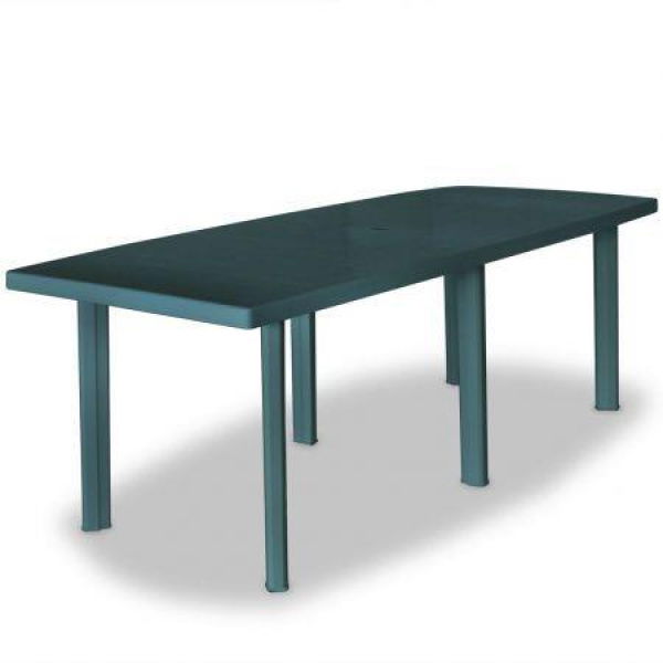 Garden Table 210x96x72 Cm Plastic Green