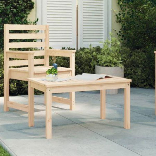 Garden Table 82.5x50.5x45 Cm Solid Wood Pine.