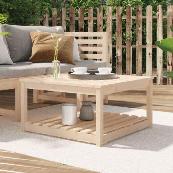 Garden Table 82.5x82.5x45 Cm Solid Wood Pine.