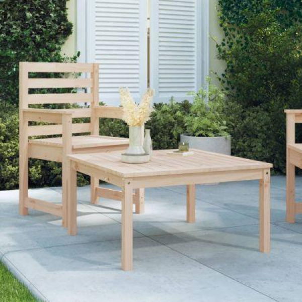 Garden Table 82.5x82.5x45 Cm Solid Wood Pine.