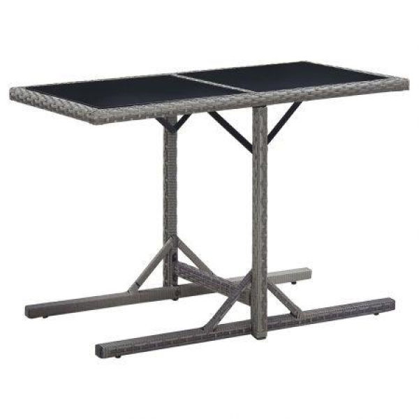 Garden Table Anthracite 110x53x72 Cm Glass