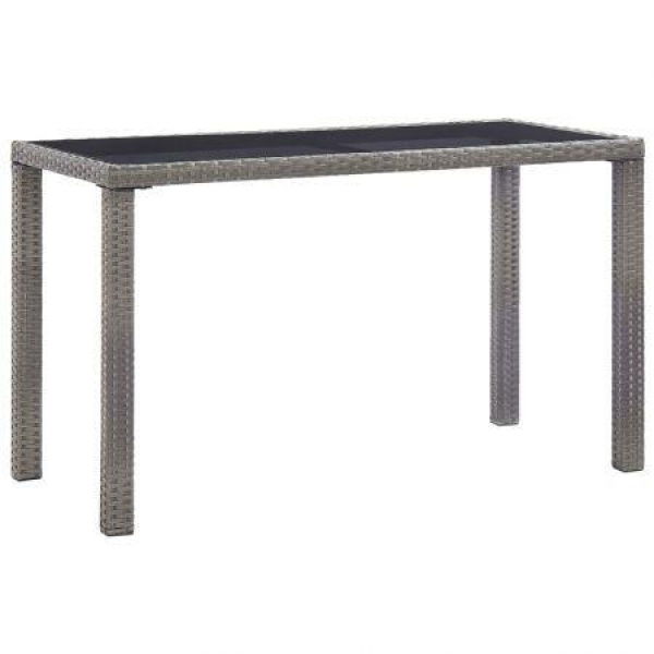 Garden Table Anthracite 123x60x74 Cm Poly Rattan