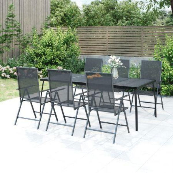 Garden Table Anthracite 200x100x72 Cm Steel Mesh