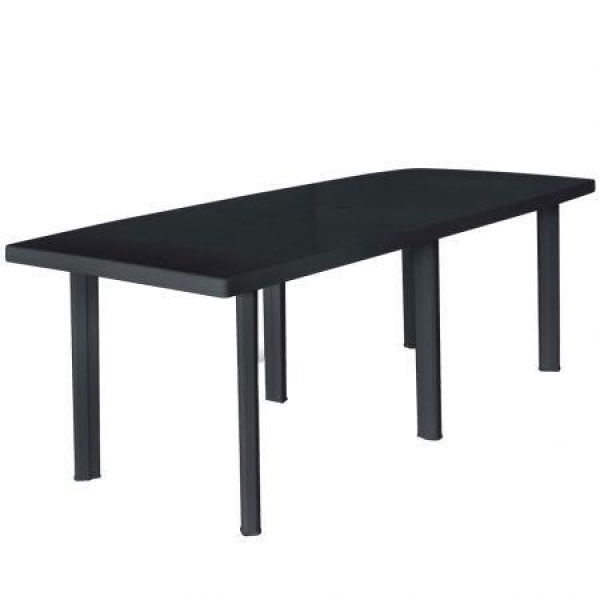 Garden Table Anthracite 210x96x72 Cm Plastic