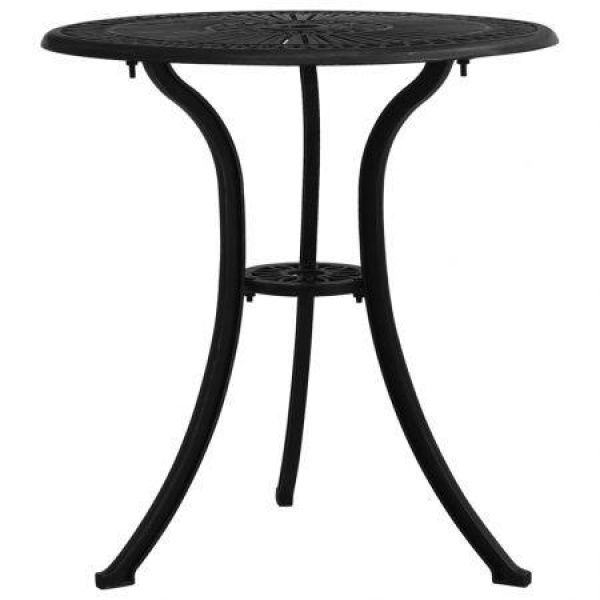 Garden Table Black 62x62x65 Cm Cast Aluminium