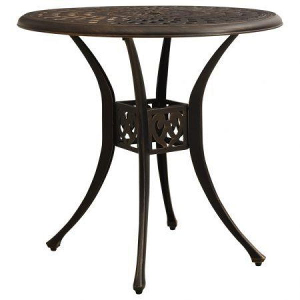 Garden Table Bronze 78x78x72 Cm Cast Aluminium