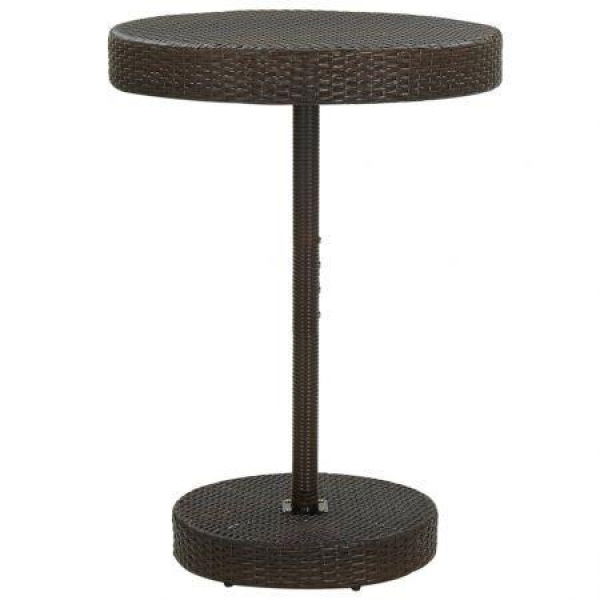 Garden Table Brown 75.5x106 Cm Poly Rattan