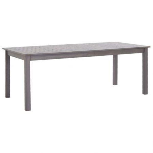 Garden Table Grey Wash 200x90x74 Cm Solid Acacia Wood