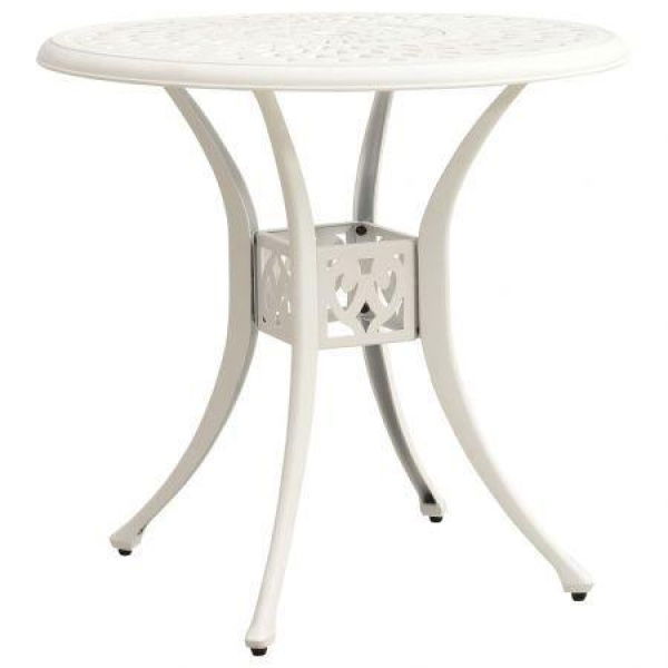 Garden Table White 78x78x72 Cm Cast Aluminium