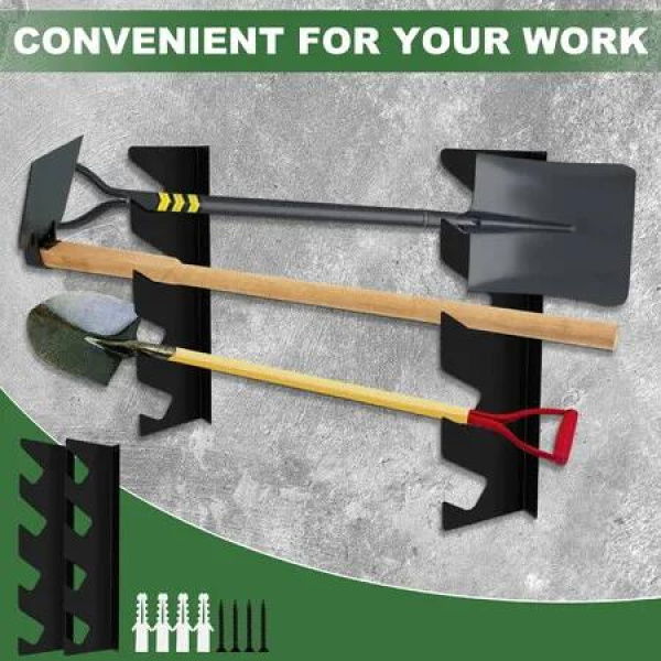Garden Tool Organizer Metal Wall Mounted Garage Tool Organizer Garage Tool Rack Holds 20Kg Garden Tool Storage For Shovels And Rakes