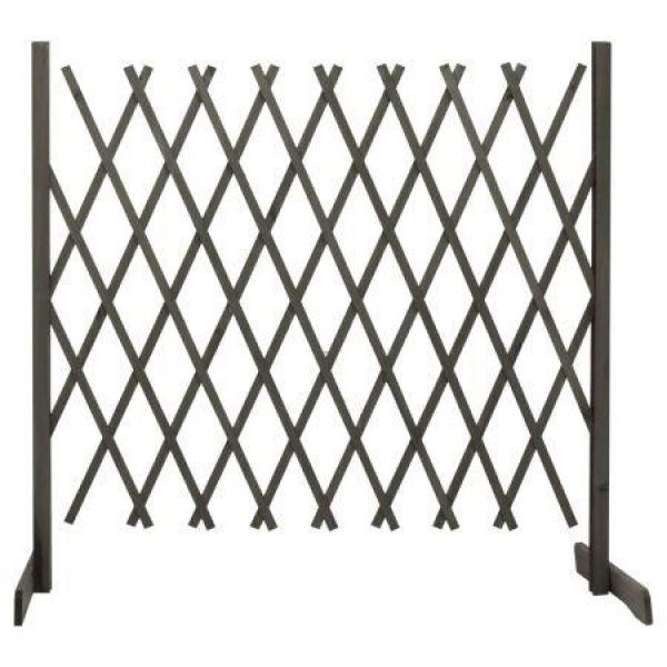 Garden Trellis Fence Grey 180x100 Cm Solid Firwood