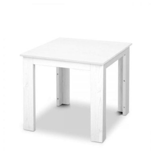 Gardeon Coffee Side Table Wooden Desk Outdoor Furniture Camping Garden White