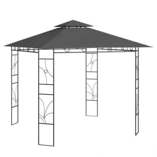 Gazebo 3x3x2.7 m Anthracite 160 g/mÂ²