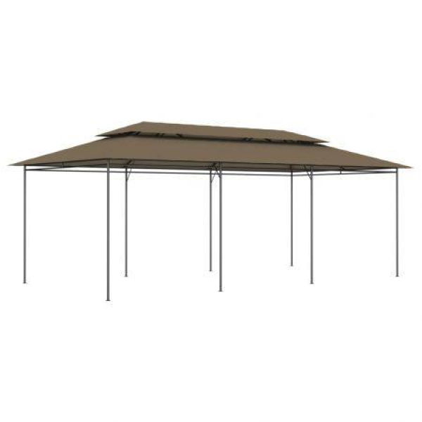 Gazebo 600x298x270 cm Taupe 180 g/mÂ²