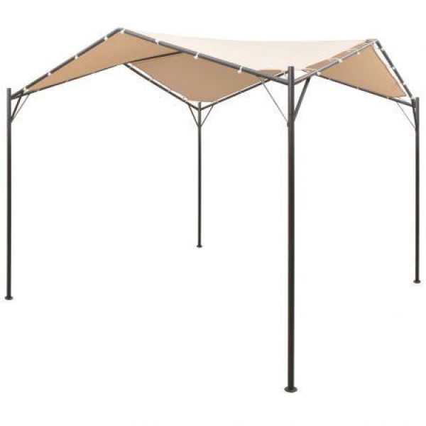 Gazebo Pavilion Tent Canopy 3x3 M Steel Beige