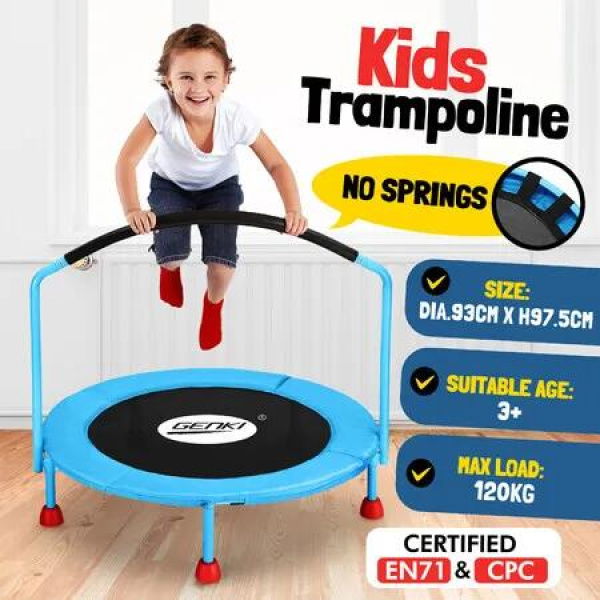 Genki Kids Trampoline Small Exercise Home Gym Fitness Equipment Indoor Workout Rebounder Jumping Mat