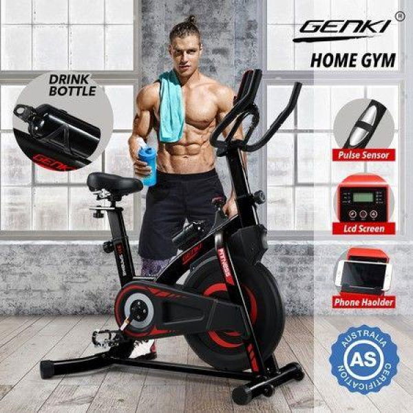 Genki Spin Bike Aerobic Training Exercise Bike With Adjustable Resistance