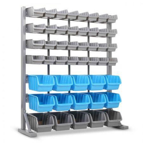 Giantz 47 Storage Bin Rack Wall Mounted Steel Stand