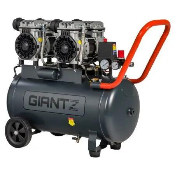 Giantz 50L Air Compressor Quiet 3.0HP Oil-Free Portable Tyre Inflator 200L/Min