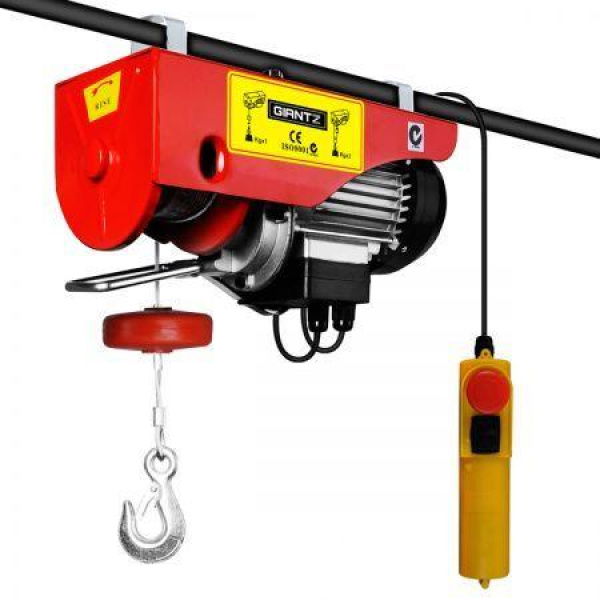 Giantz Electric Hoist Winch 400/800KG Cable 20M Rope Tool Remote Chain Lifting