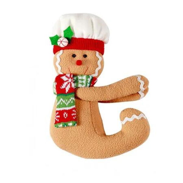 Gingerbread Man Christmas Tree Topper Decorations,Unique Funny Xmas Plush Stuffed Gingerbread Hugger Decor for Christmas Tree Wine Bottle Curtain Ornaments