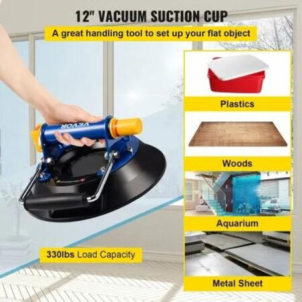 Glass Lifting Vacuum Suction Cup Glass Lifter Suction Cup 30.4 cm 150 kg