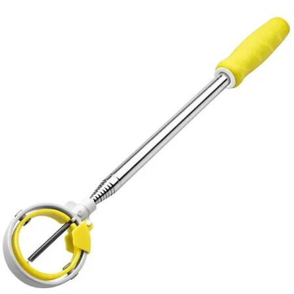 Golf Ball Retriever,Golf Ball Retriever Telescopic for Water with Spring Release-Ready Head,Ball Retriever Tool Golf with Locking Clip,Grabber Tool,Golf Accessories (Yellow)