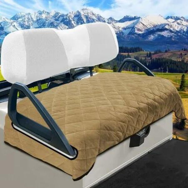 Golf Cart Seat Covers,Golf Cart Seat Towel Blanket,Short Plush Surface,Fits EZGO,Yamaha,Club Car and Other 2-Seat Golf Carts,130 x 77.5cm,Brown