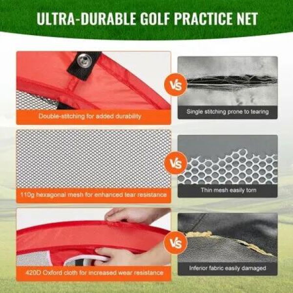 Golf Chipping Net Pop Up Golf Practice Net Portable Indoor Hitting Aid