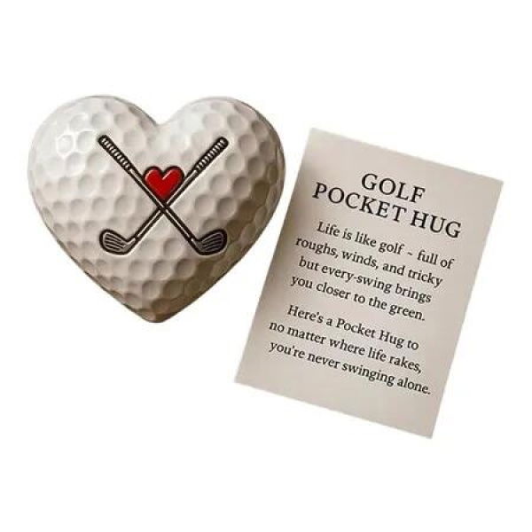 Golf Pocket Hug, Baseball Pocket Hug, Sport Themed Ball Decor Pockets Hugs Gift with Inspirational Card