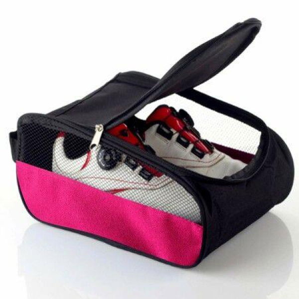 Golf Shoes Bags Travel Shoes Bags Zippered Sports Shoes Bag (Pink)