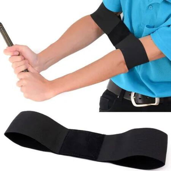 Golf Swing Trainer Aid,Swing Correcting Arm Band,Swing Easy Black