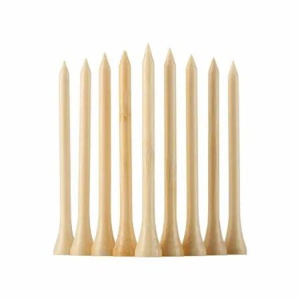 Golf Tees Durable Bamboo Tees 100Pcs 8.3cm Friendly Biodegradable Material Reduce Friction Side Spin More Stable