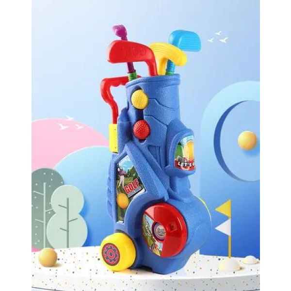 Golf Toy Set for Children, Mini Golf Case with 4 Golf Clubs and 4 Balls, Mini Golf Play Set, Children's Games Children, Boys, Girls 4-8 Years
