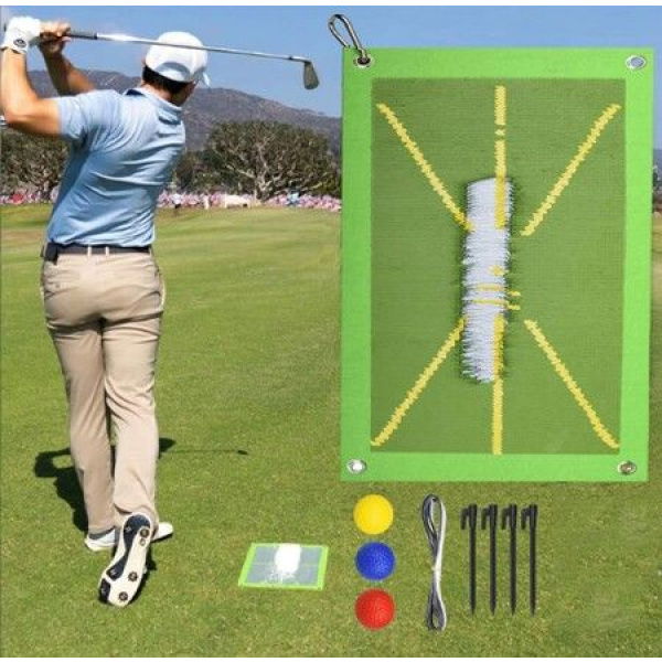 Golf Training Mat For Swing Detection Batting Premium Golf Impact Mat Path Feedback Golf Tee Mat Advanced Golf Impact Mat For Indoor Outdoor Golf Training Aids