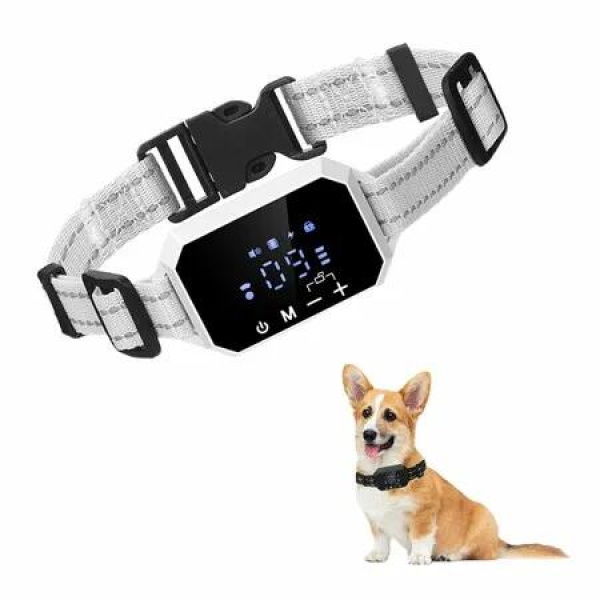 GPS Wireless Dog Fence,Pet Containment System for Dogs,Electric Dog Collar for Outdoor with 3 Modes 9 Levels Waterproof Rechargeable,White